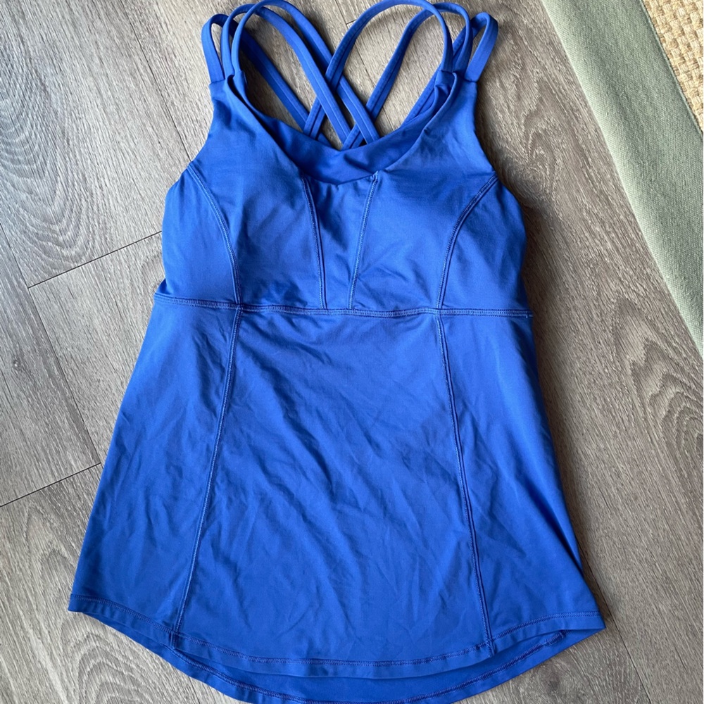 Lululemon Royal Blue Cross-Back Tank Top. Size 6 (fits like 2-4).